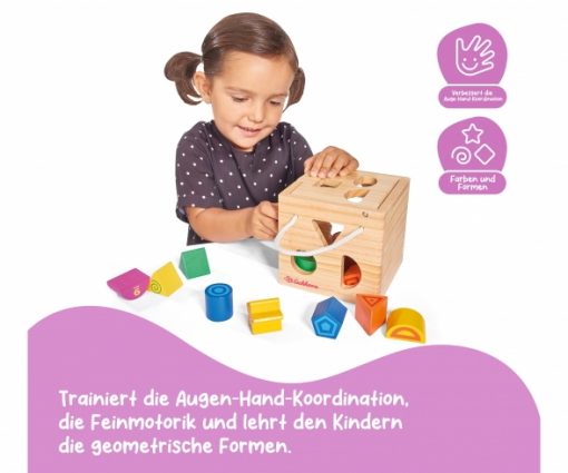 CUBOTTO CON FORME IN LEGNO - EICHHORN - immagine 4