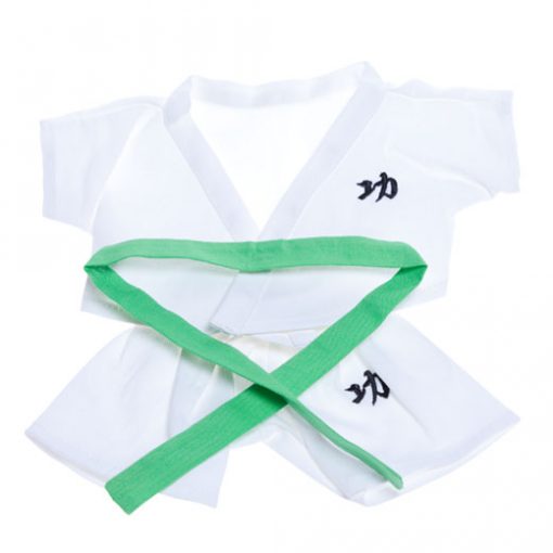 KARATE WITH COLOUR BELTS OUTFIT - 40CM - MAKE A TEDDY