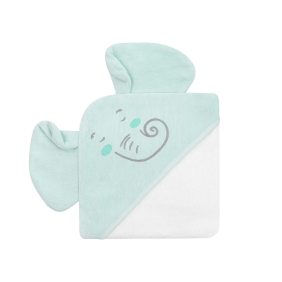 ASCIUGAMANO CON CAPPUCCIO - ELEPHANT TIME - KIKKABOO