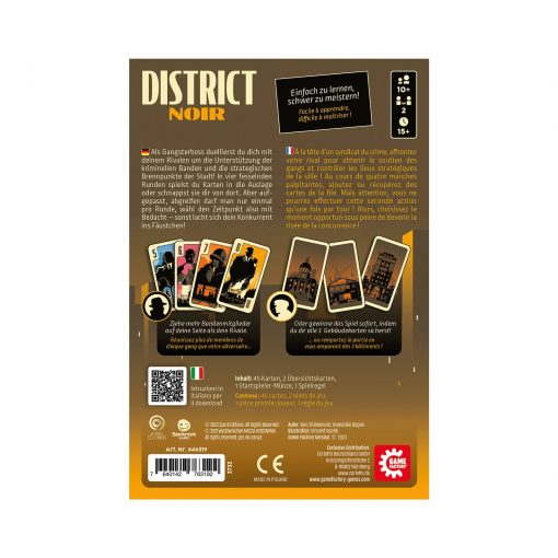 DISTRICT NOIR - GAME FACTORY - MULTILINGUA - immagine 3