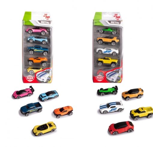 PACK 5 MACCHININE ASSORTITI - DICKIE TOYS