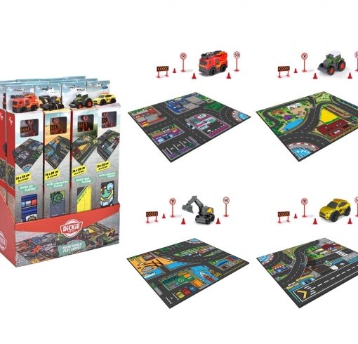 PLAY CARPET ASSORTITI CON VEICOLI - DICKIE TOYS