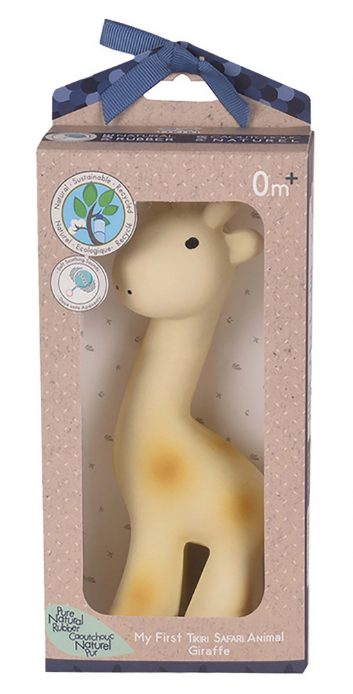 SONAGLIO GIRAFFA IN GOMMA NATURALE - TIKIRI