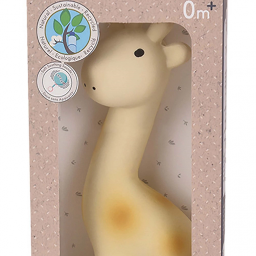 SONAGLIO GIRAFFA IN GOMMA NATURALE - TIKIRI