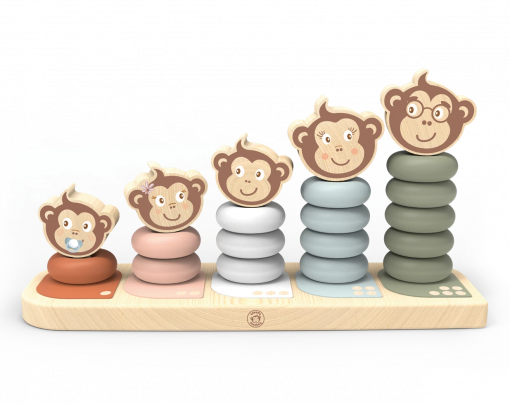 FAMIGLIA DI SCIMMIE IMPILABILI - SPEEDY MONKEY - immagine 4