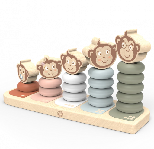 FAMIGLIA DI SCIMMIE IMPILABILI - SPEEDY MONKEY - immagine 2