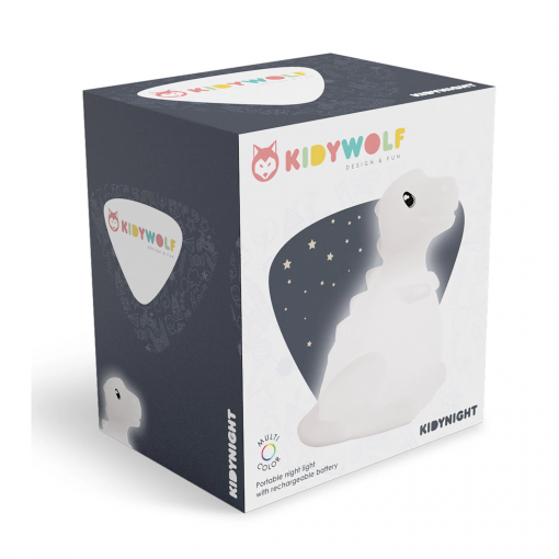 LUCE NOTTURNA DINO CAMBIA COLORE 15CM - KIDYWOLF