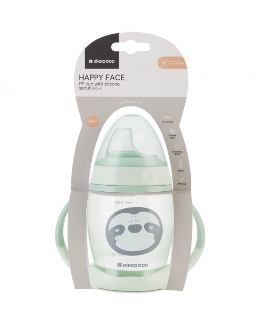 TAZZA IN PP IN SILICONE - HAPPY FACE MINT - KIKKABOO - immagine 3