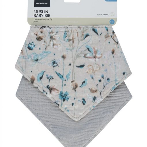 SET BAVAGLINO IN MUSSOLA - DREAMY FRIENDS GREY - KIKKABOO
