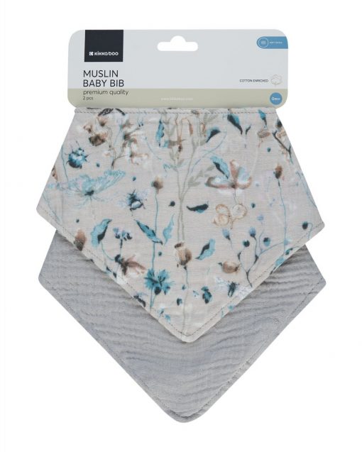 SET BAVAGLINO IN MUSSOLA - DREAMY FRIENDS GREY - KIKKABOO