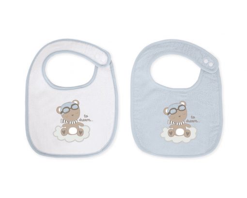 SET DI 2 BAVAGLINI - DREAMY FLIGHT BLUE - KIKKABOO