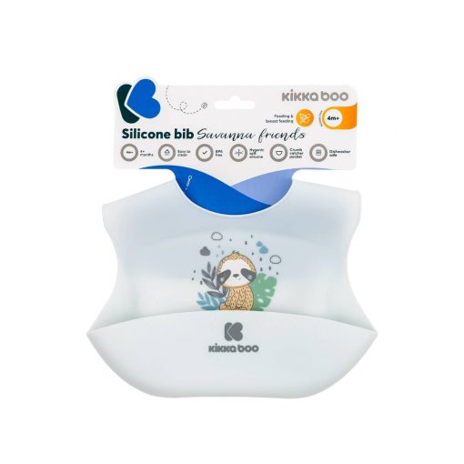BAVAGLINO IN SILICONE SAVANNA - BLUE - KIKKABOO - immagine 3