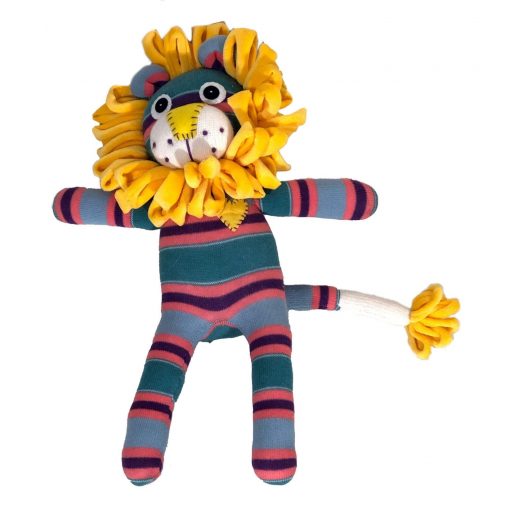 CALZINO PELUCHE LEONE A RIGHE