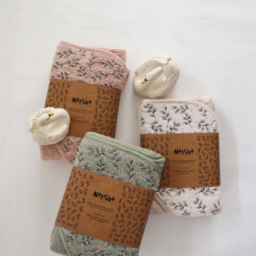 ASCIUGAMANO DA BAGNO CON CAPPUCCIO ROSA - NATRUBA - immagine 3