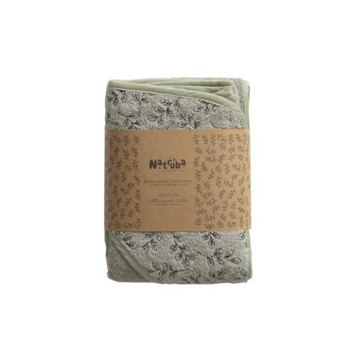 ASCIUGAMANO DA BAGNO CON CAPPUCCIO VERDE - NATRUBA
