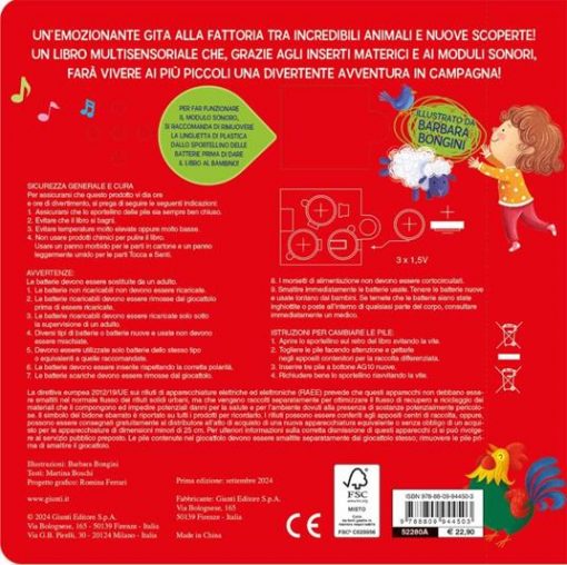 GIORNATA ALLA FATTORIA - I TOCCA ASCOLTA -  LIBRO - immagine 2