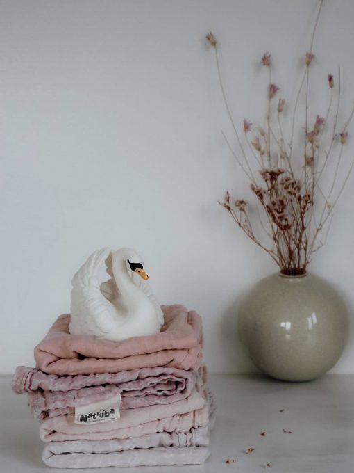 2 PANNI IN MUSSOLA COLOR CREAM - NATRUBA - immagine 2