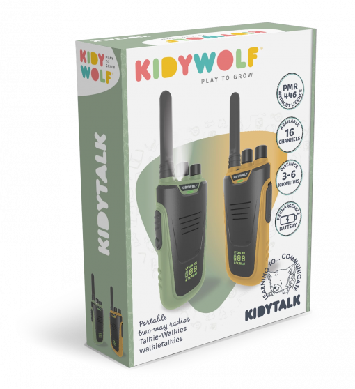 WALKIE-TALKIES CON TORCIA VERDE/GIALLO - KIDYWOLF - immagine 4
