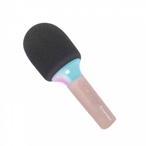 MICROFONO BLUETOOTH CON LUCI (ROSA) - KIDYWOLF
