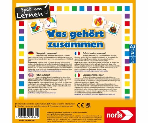 WAS GEHÖRT ZUSAMMEN? - NORIS - MULTILINGUA - immagine 2