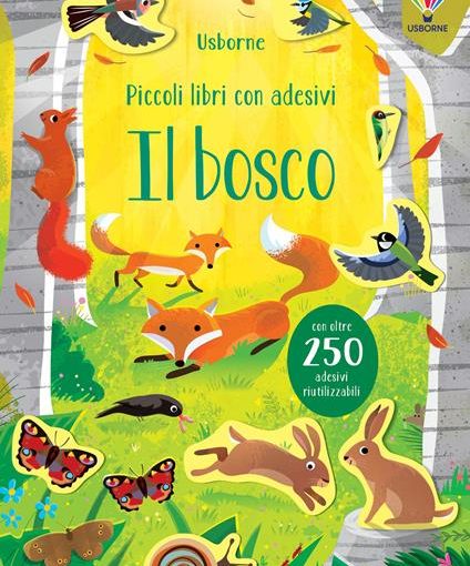 LIBRO CON ADESIVI IL BOSCO - ED. A COLORI - LIBRO