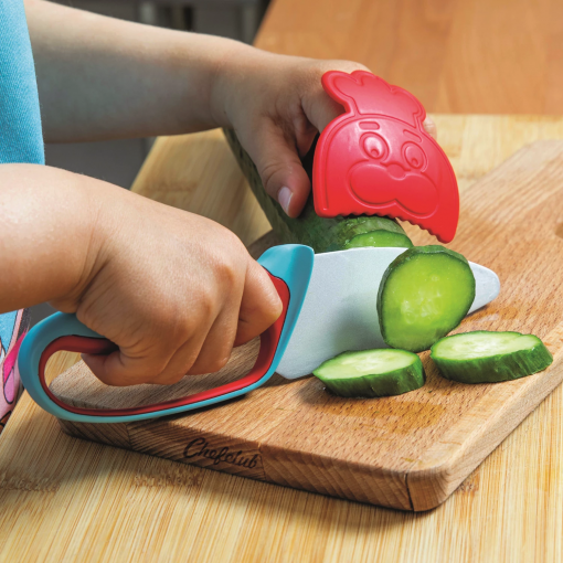 COLTELLO PER BAMBINI BLU/ROSSO - CHEF CLUB - immagine 5