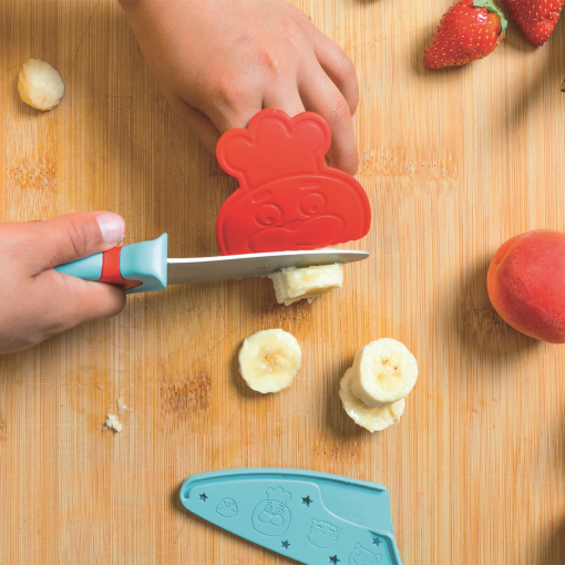 COLTELLO PER BAMBINI BLU/ROSSO - CHEF CLUB - immagine 4