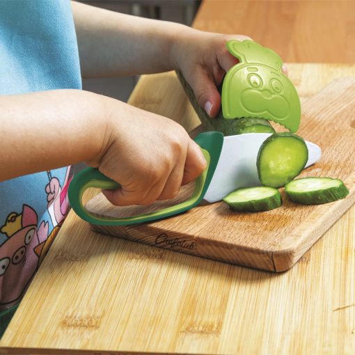 COLTELLO PER BAMBINI VERDE - CHEF CLUB - immagine 4