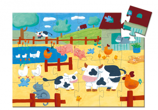 PUZZLE LE MUCCHE DELLA FATTORIA 24 PZ - DJECO - immagine 2
