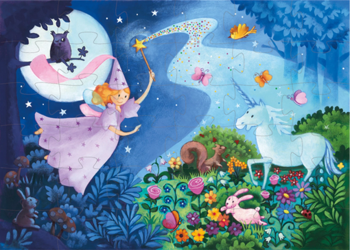 PUZZLE LA FATA E L'UNICORNO 36 PZ - DJECO - immagine 2