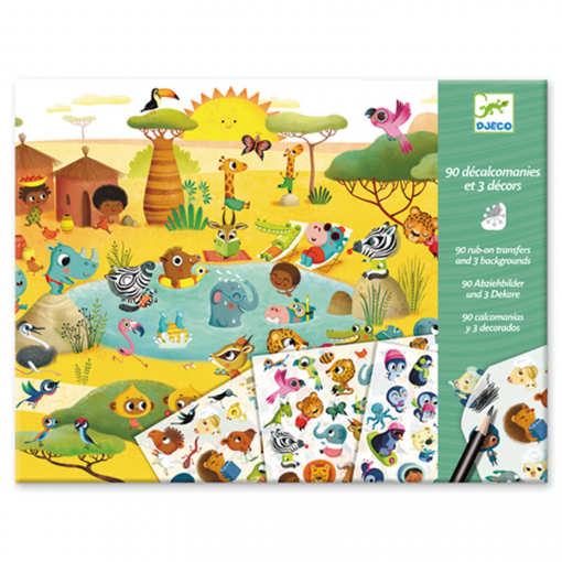 DECALCOMANIE SAVANA, DESERTO, POLO NORD - DJECO