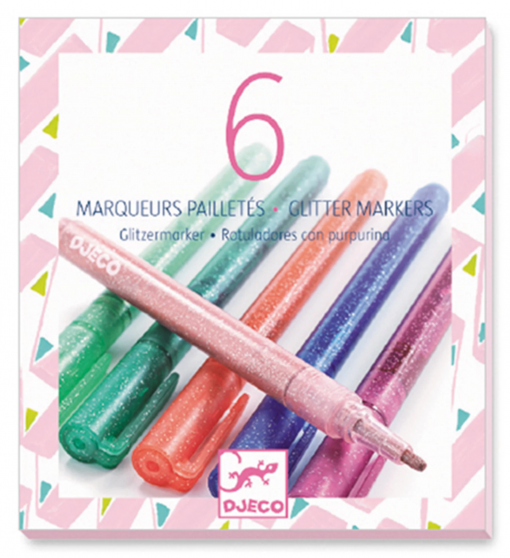 6 PENNARELLI GLITTER DOLCI - DJECO