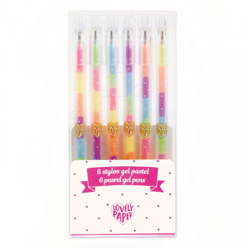 6 PENNE GEL PASTELLO - DJECO