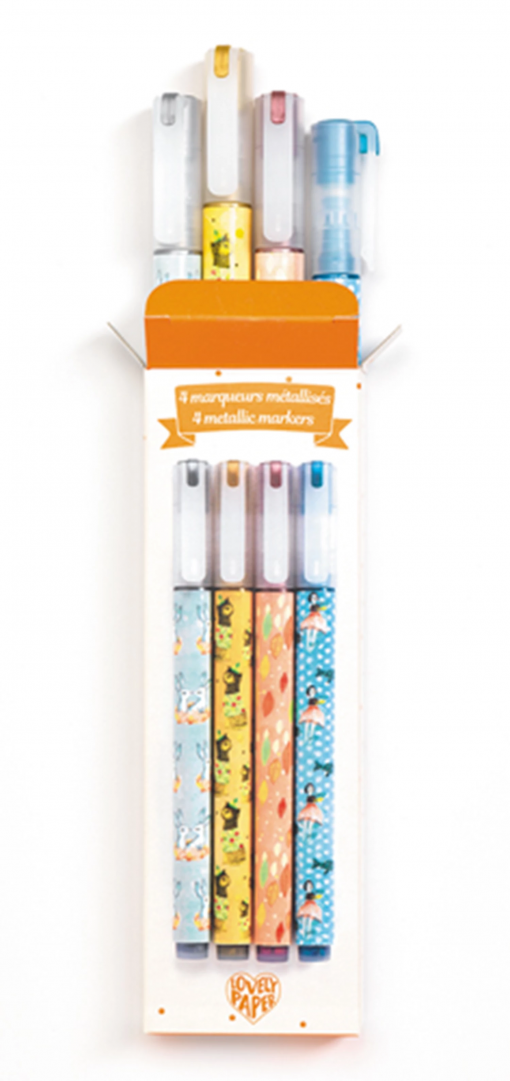 4 MARKER ELODIE METALLIZZATI - DJECO - immagine 2