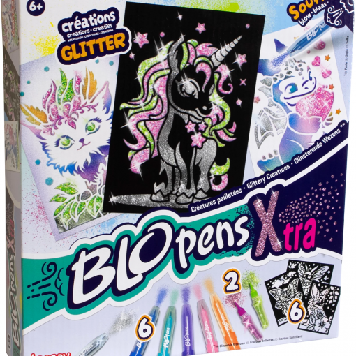SET DI PENNE SPRAY X-TRA ANIMALI GLITTERATI - BLOPENS