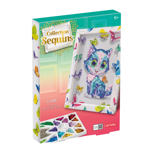 GATTO ARTISTICO IN PAILLETTES - COLLECTION SEQUINS - immagine 7