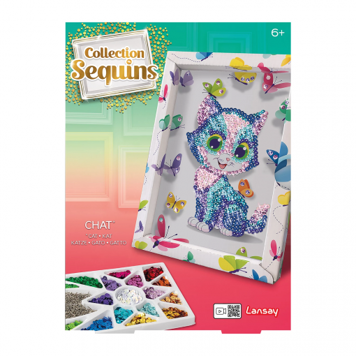 GATTO ARTISTICO IN PAILLETTES - COLLECTION SEQUINS - immagine 6