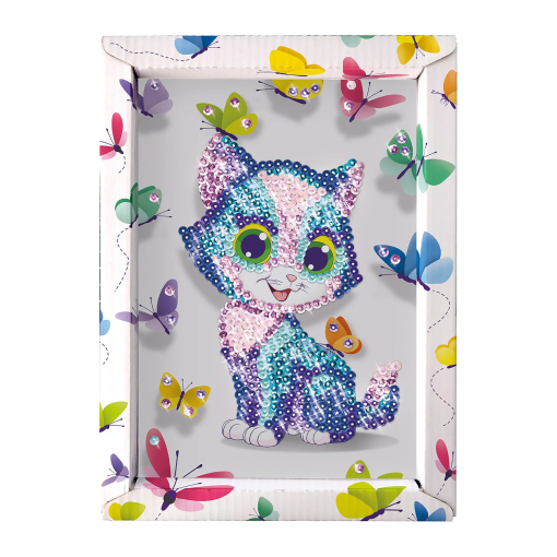 GATTO ARTISTICO IN PAILLETTES - COLLECTION SEQUINS - immagine 3