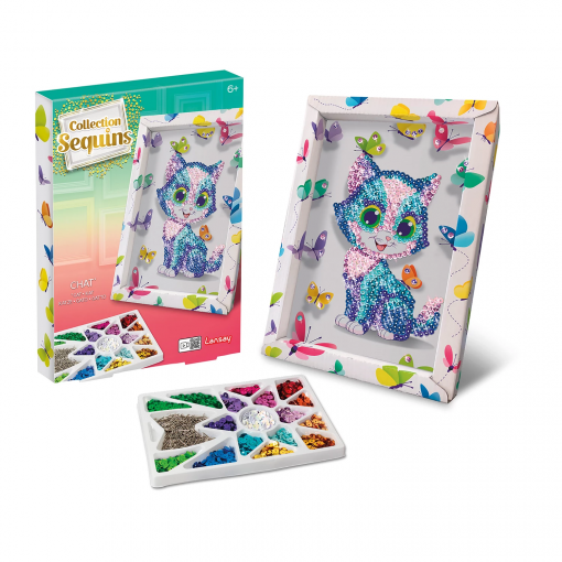 GATTO ARTISTICO IN PAILLETTES - COLLECTION SEQUINS