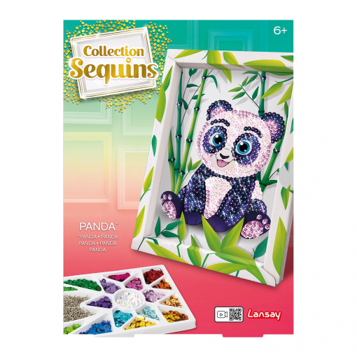 PANDA ARTISTICO IN PAILLETTES - COLLECTION SEQUINS - immagine 5