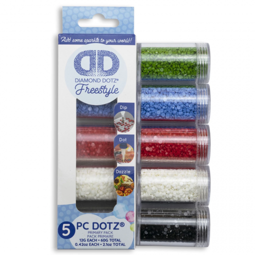 DIAMOND PAINTING 5 COLORI BASE - DIAMOND DOTZ - immagine 3