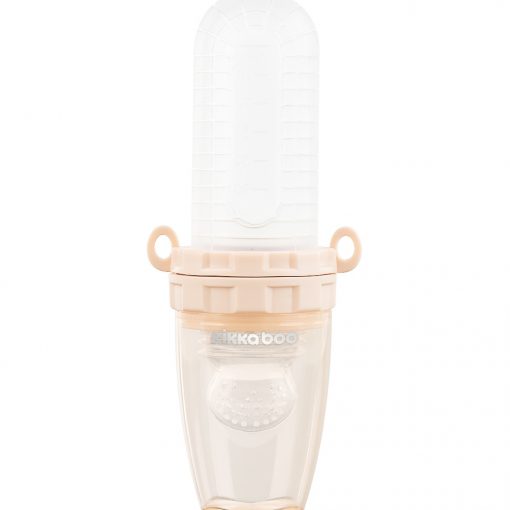 DISPENSER DI FRUTTA CON CUCCHIAIO IN SILICONE ROSA - KIKKABOO
