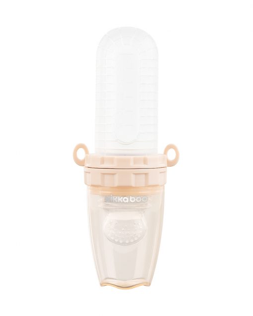 DISPENSER DI FRUTTA CON CUCCHIAIO IN SILICONE ROSA - KIKKABOO