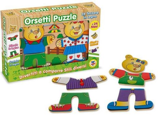 PUZZLE ORSETTI FUNNY - FATTO IN LEGNO - TEOREMA
