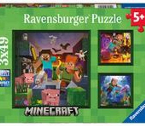 PUZZLE 3X49 MINECRAFT - RAVENSBURGER