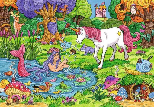 PUZZLE 2X24 LA SIRENA E L'UNICORNO -RAVENSBURGER