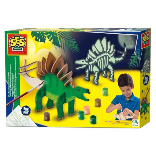 DINOSAURO IN LEGNO GLOW IN THE DARK - SES