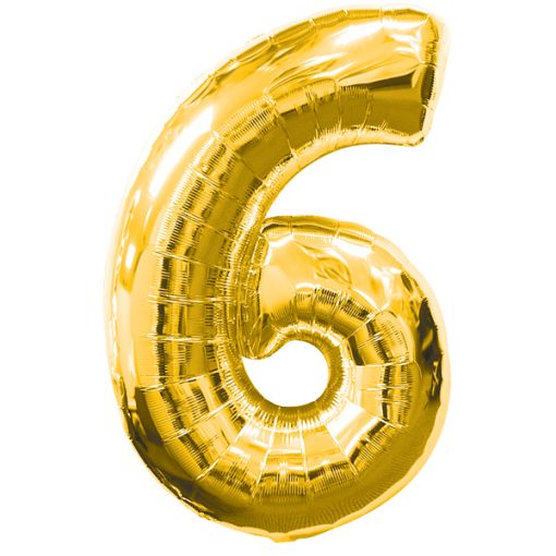 BALLON 6 GOLD - AMSCAN