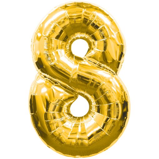 BALLON 8 GOLD - AMSCAN