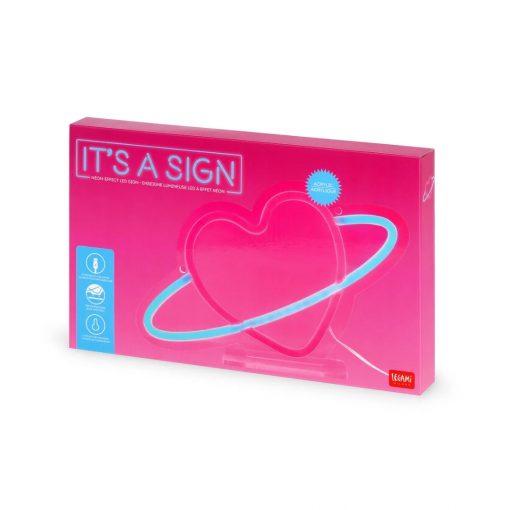 INSEGNA LUMINOSA LED CUORE "I'TS A SIGN" - LEGAMI